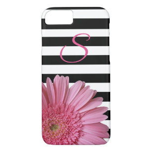 Gerber rosado Daisy y Stripes Funda para iPhone 8