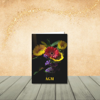 Gerbera Daisies con tarjetas de notas de flores mo