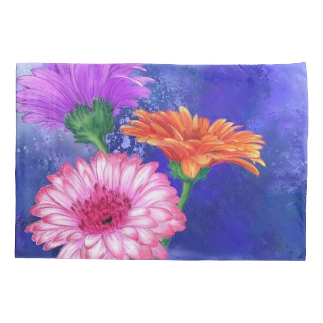 Gerbera Daisies Pillow Funda (Reverso)