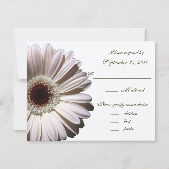 Gerbera Daisy Boda/ Respuesta (Anverso)