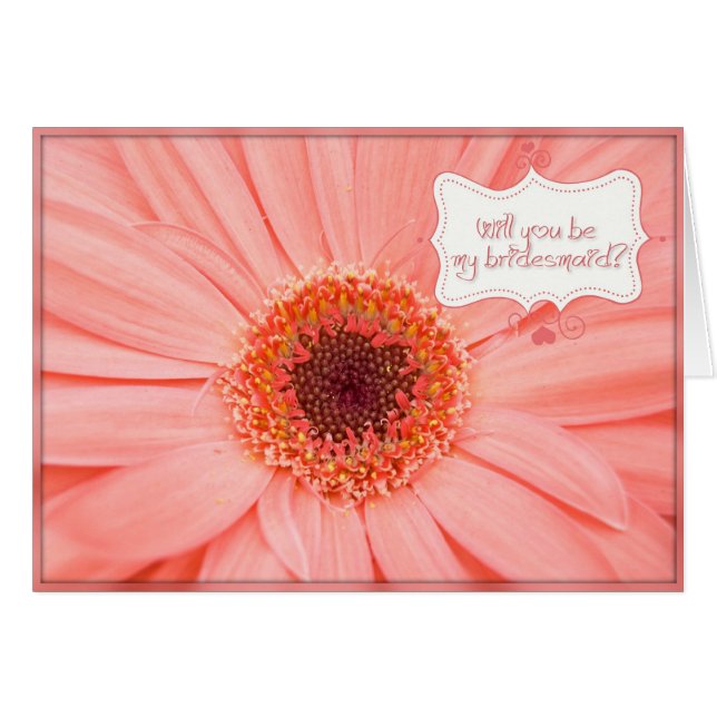 Gerbera Daisy Bridesmaid Request (Anverso (Horizontal))