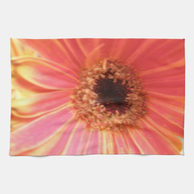 Gerbera Daisy Flower Kitchel Toalla (Horizontal)
