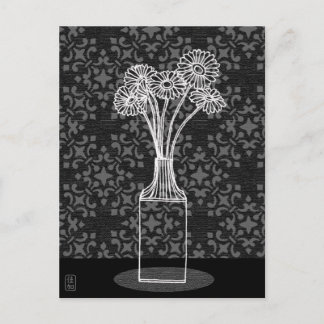 Gerbera en la tarjeta postal de Ilustracion Vase