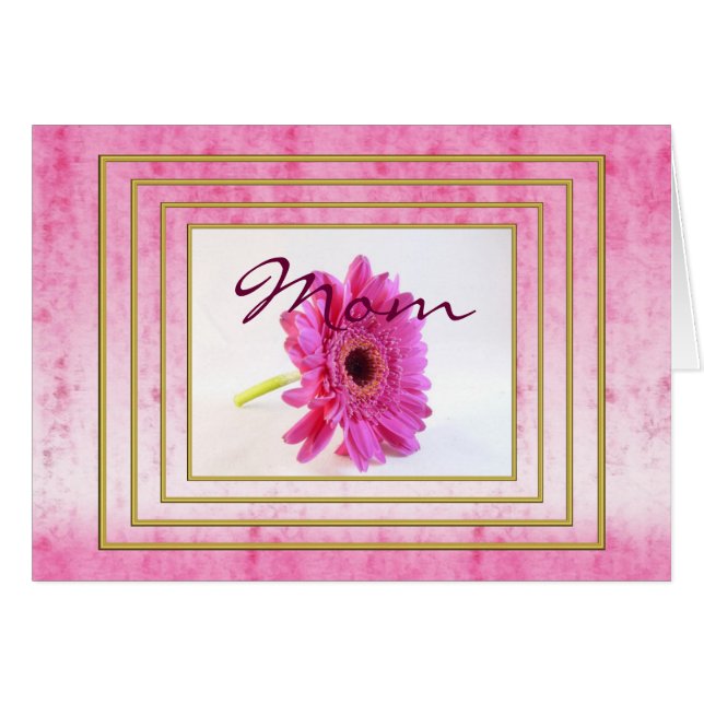 Gerbera Mother's Day Card (Anverso (Horizontal))