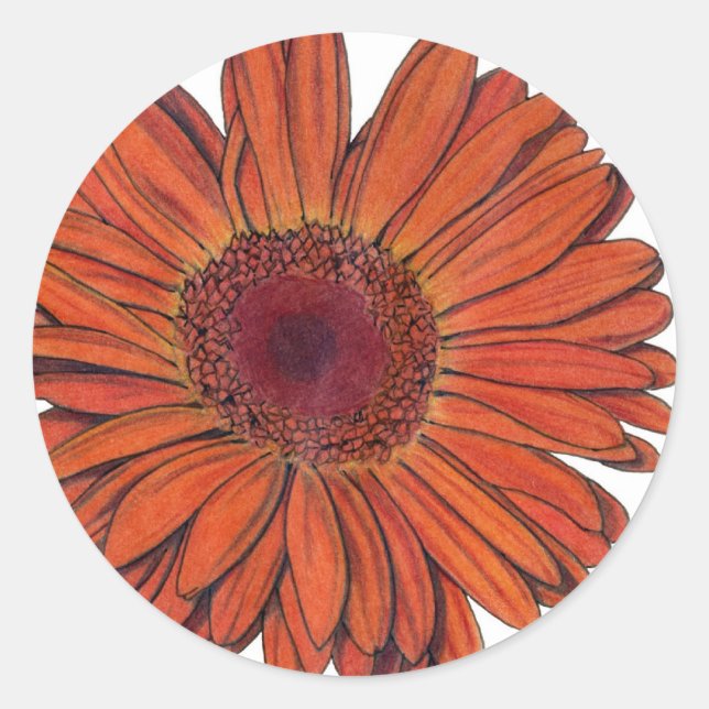Gerbera Pegatina (Anverso)