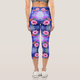 Gerberas Capri Leggings Hermosas Flores De Colores