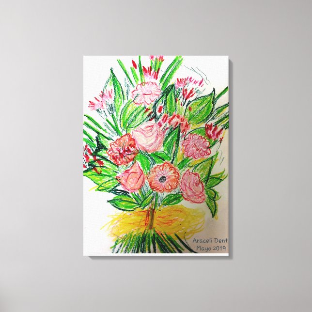 Gerberas de lienzo envuelto (brillante) premium (Anverso)