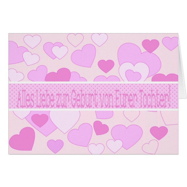 German Baby Girl congratulations (Anverso (Horizontal))