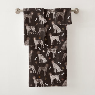 German Shorthaired Pointer Dog Bone and Paw Print