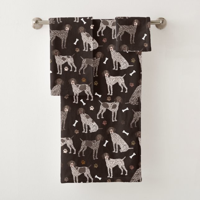 German Shorthaired Pointer Dog Bone and Paw Print (In situ)