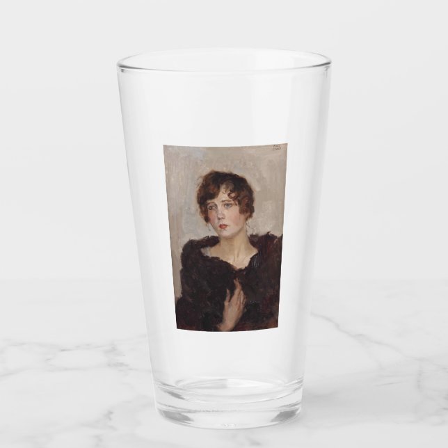 Gertie en un catre de pieles (por Isaac Israels) (Anverso)