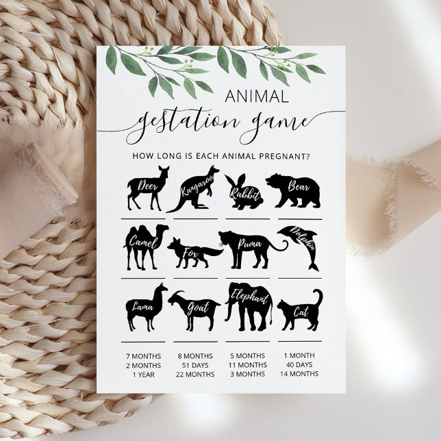 Gestación animal con tarjeta de Baby Shower de res (Subido por el creador)