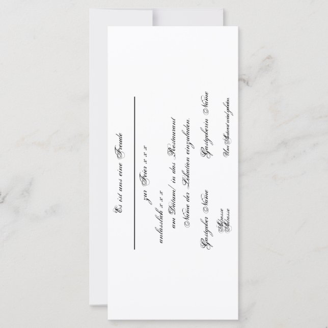 Gestaltbare Einladung – Einladungskarte (Anverso)