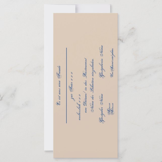 Gestaltbare Einladung – Einladungskarte (Anverso)