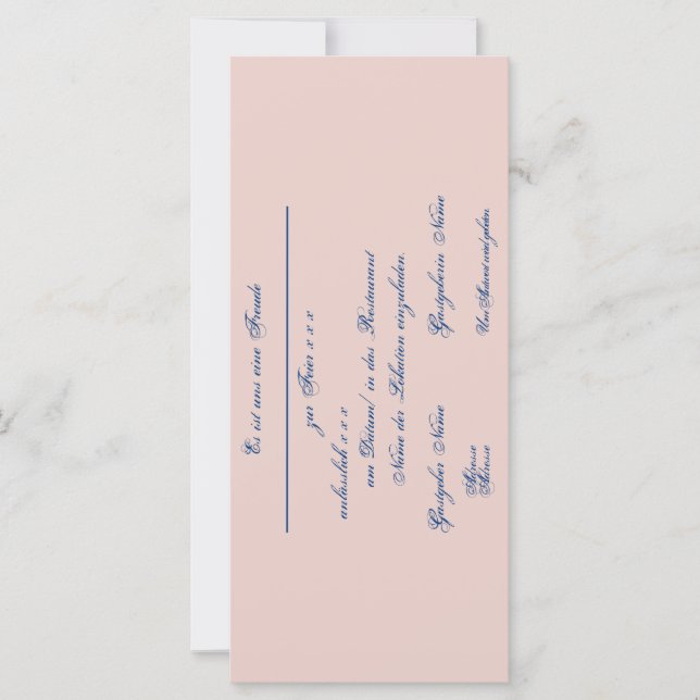 Gestaltbare Einladung – Einladungskarte (Anverso)