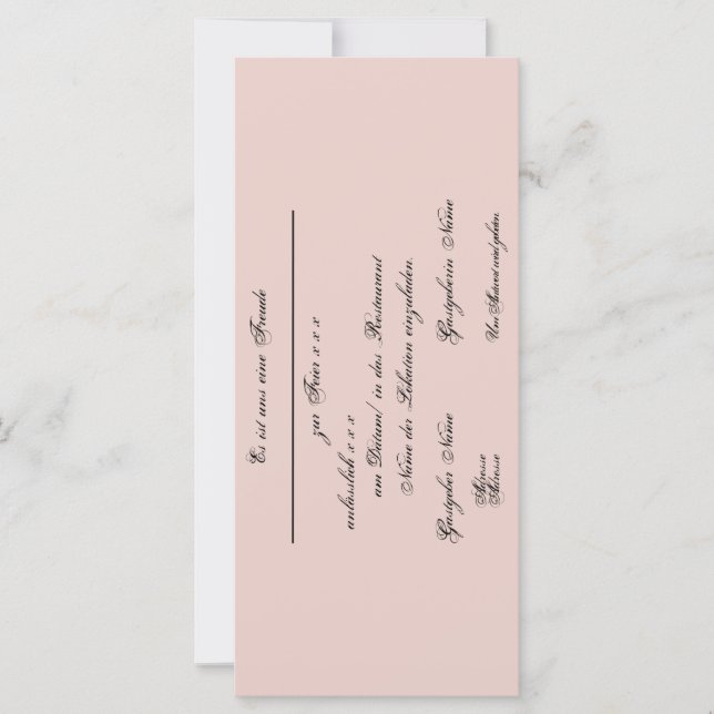 Gestaltbare Einladung – Einladungskarte (Anverso)