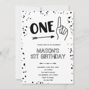 Gesto de mano en blanco y negro 1 Invitación