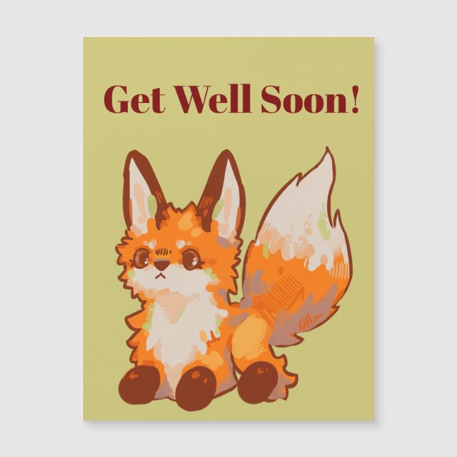 Get Well Soon, Fox Magnetische kaart (Anverso)