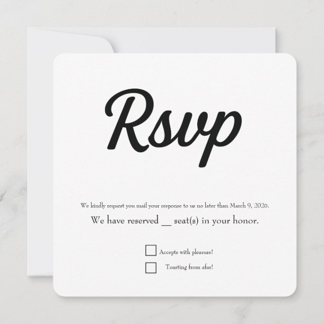 "Getting Hitched" Wedding Elopement Enclosure Card (Reverso)