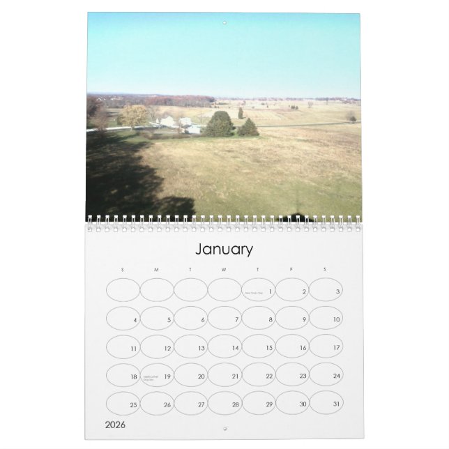 Gettysburg - collage - calendario (Jan 2026)