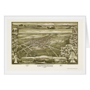 Gettysburg, mapa panorámico del PA - 1888