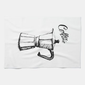 Geyser coffee maker. Artes gráficas. Toalla de man