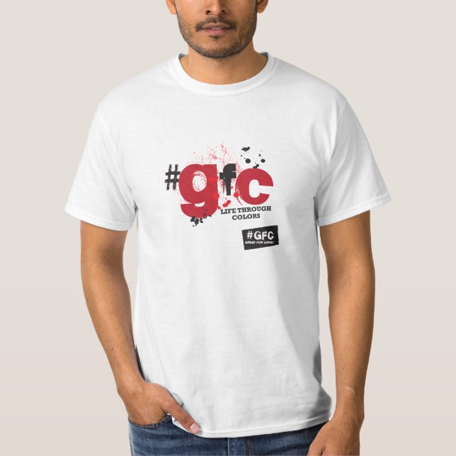 GFC - Vida a través de la camiseta del blanco de (Anverso)