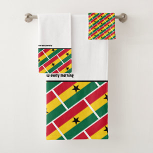 GHANA FLAG Personalizada Scripture BLANCA Ghanesa