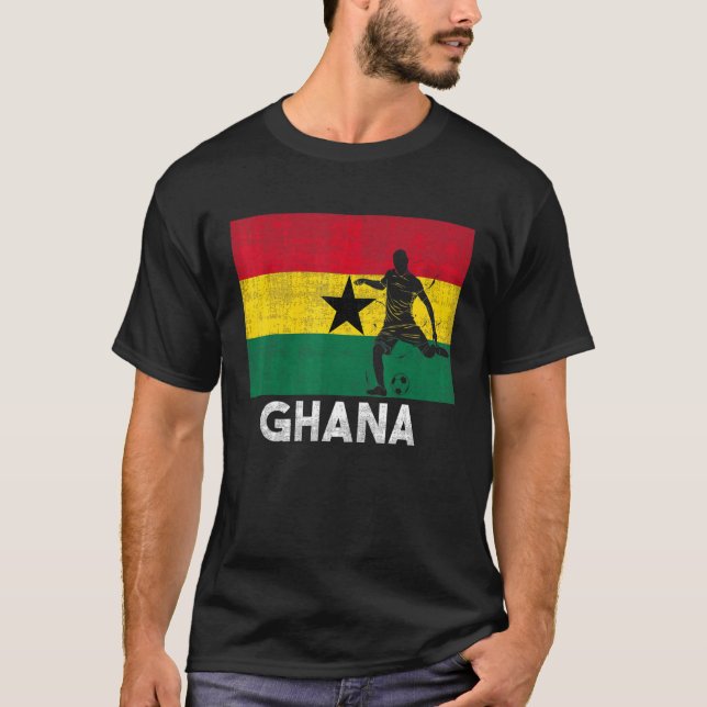 Ghana Flag Soccer Football Jersey Black Stars Ghan (Anverso)