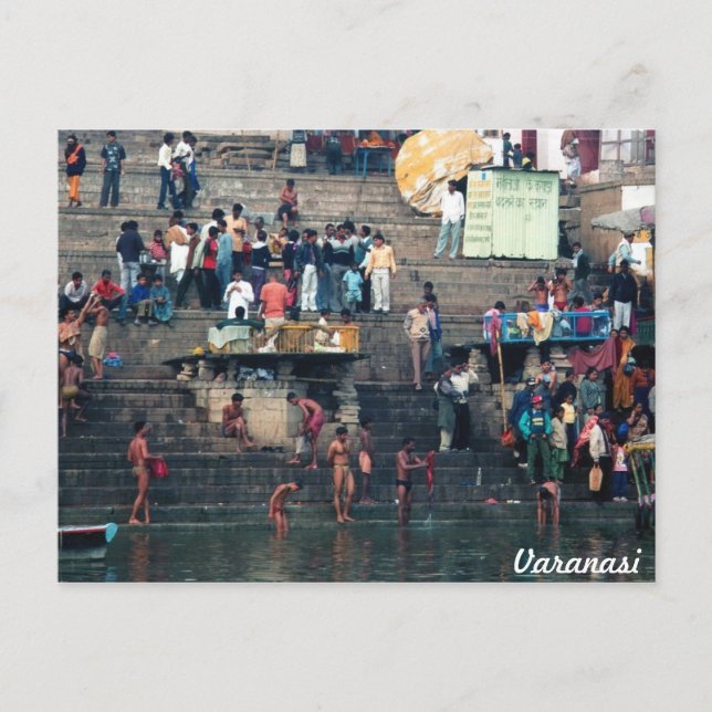 Ghats de Varanasi, postal (Anverso)