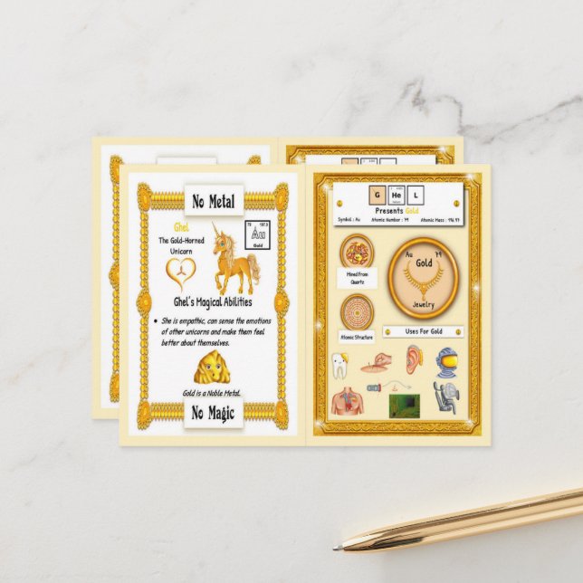 Ghel - Tarjeta de juego Unicornio de Cuerno de Oro (Anverso/Reverso In Situ)