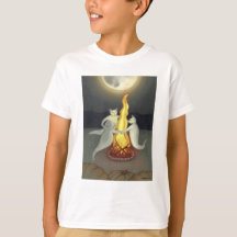 Ghost Cats Halloween Niños Camiseta
