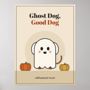 Ghost Dog, Buen Perro Arte de Pared para Halloween