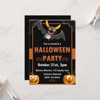 Ghost Halloween Cumpleaños Invitación a Fiesta Spo