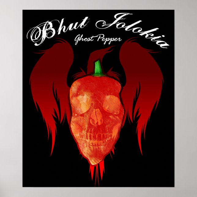 Ghost Pepper $24.95 Poster de arte (Frente)