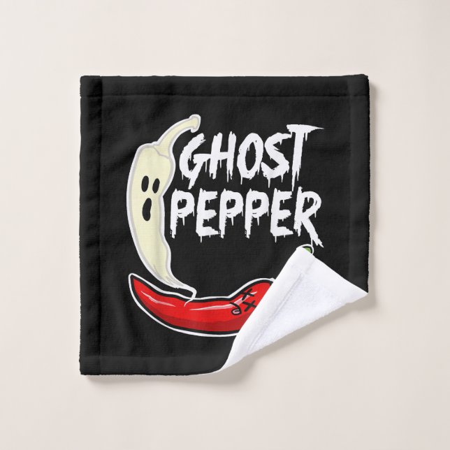 Ghost Pepper Funny Spicny Hot Halloween Ghost Pepp (Toallita)