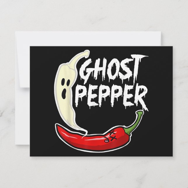 Ghost Pepper Funny Spicny Hot Halloween Ghost Pepp (Anverso)