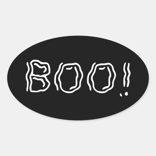 ¡Ghostly Boo! Pegatina Oval (Anverso)