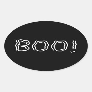 ¡Ghostly Boo! Pegatina Oval