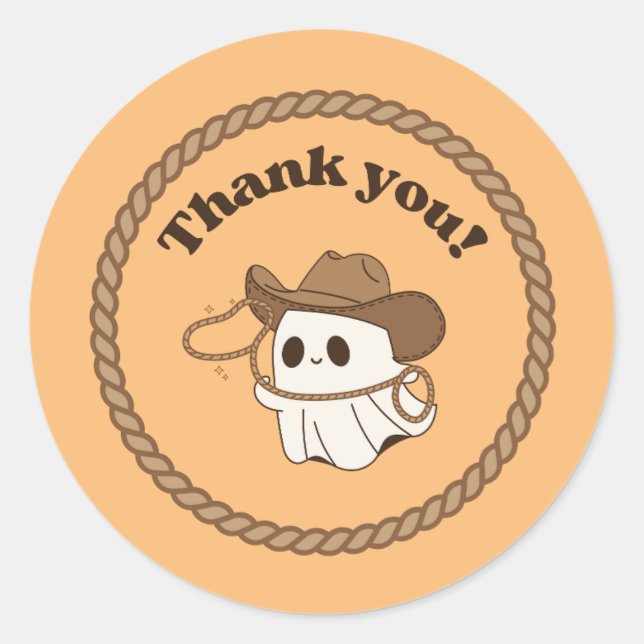 Ghostly "Not My First Rodeo" Gracias Pegatina (Anverso)