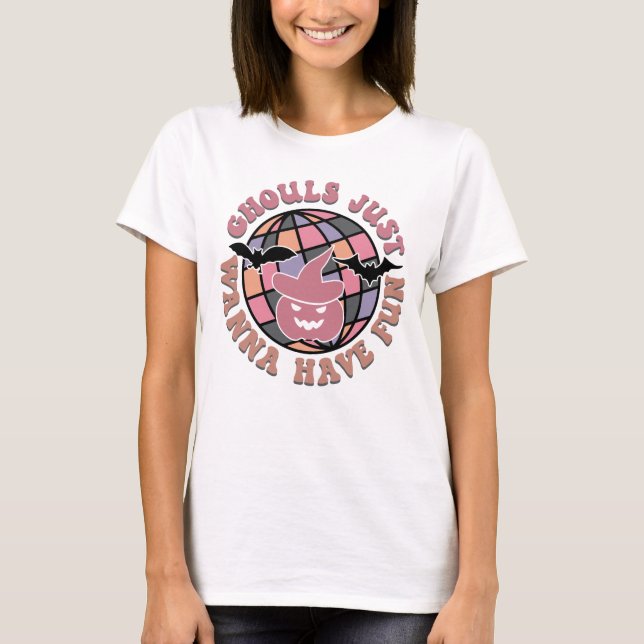 Ghouls solo quiere divertirse | Camiseta de Hallow (Anverso)
