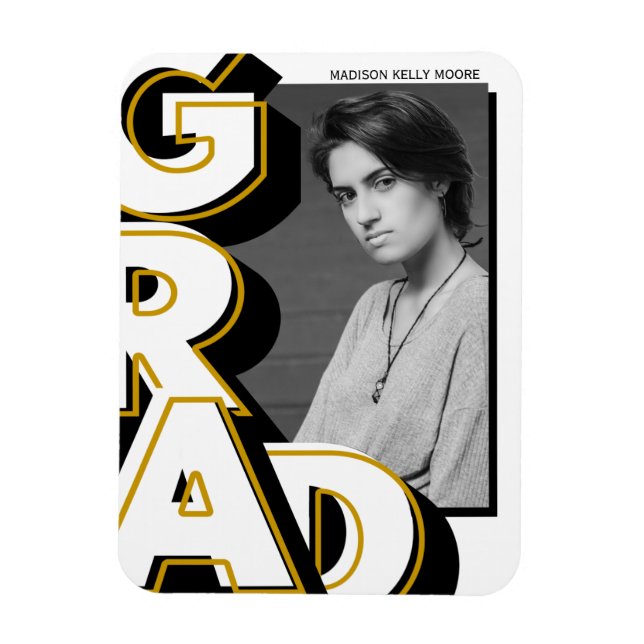 GIANT GOLD BLACK GRAD 4x3 Graduado Imán flexible (Vertical)