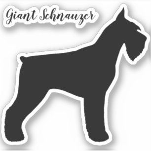 Giant Schnauzer Dog Silhouette Vinyl Pegatina