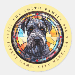 Giant Schnauzer Round Pegatinas