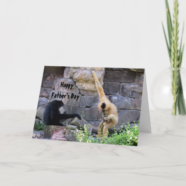 Gibbons es una tarjeta feliz del día del padre (Anverso)