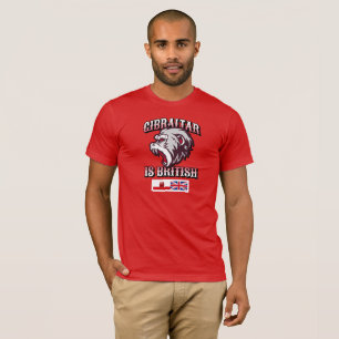 Gibraltar es un mono británico, una camiseta con b