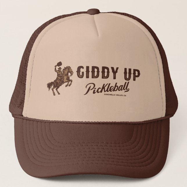 Giddy Up Pickleball - Gorra de Camionero (Anverso)