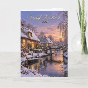 Giethoorn Winterbrug Feliz Navidad