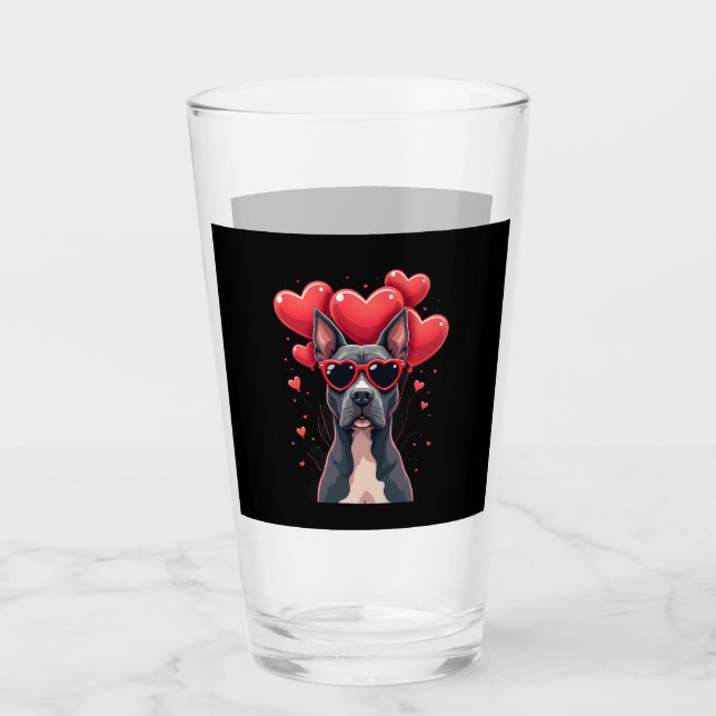 Gif divertido del corazón de Pitbull del día de Sa (Anverso)