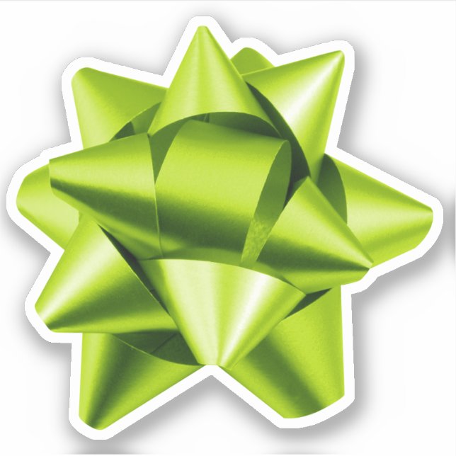 Gift Bow | PEGATINA | Diversos tamaños | Lime (Anverso)